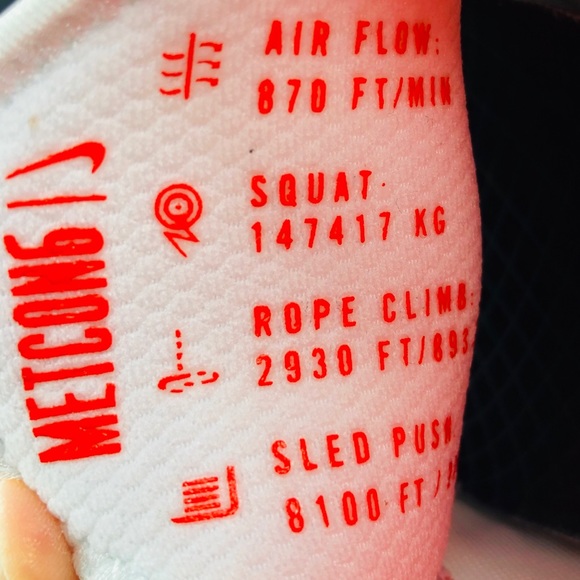 NEW Nike Metcon 6 Cross Training White Orange - Picture 7 of 9